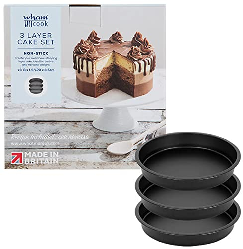 Wham 3 Layer Rainbow Cake Set- 20CM X 3.5 cm Each Layer