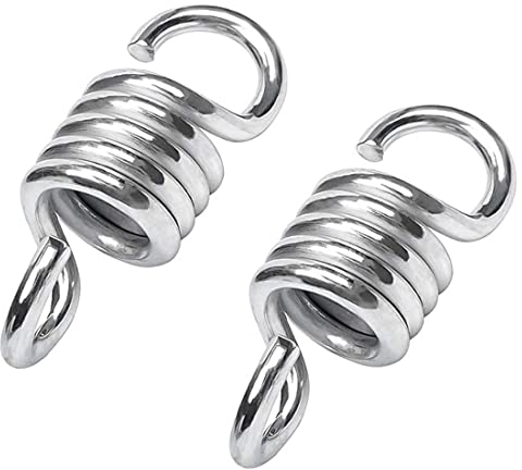 Zimjoy 2 STÜCK Zugfeder,Edelstahl Zugfeder für Hängematte,Hängesessel Feder Schwingfeder Stahlfeder Hängestuhl Schwingfeder für Porch Swing,hängende Stühle gehärteter verzinkter Stahlfeder