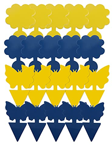 Klebrige Insektenfallen, Gelbsticker Fliegenfänger Dual Seitig Klebrige Papiere Fruchtfliegenfalle für Nematoden Fruchtfliegen Mücken Weiße Fliegen Blattläuse andere Insekten 13X8.5CM 20 Stück
