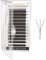 NAGARAKU Brown 3D Lashes，W Shape Eyelash Extensions 0.07mm C Curl 8-12mm Mix Volume Lashes Hand Woven Long Stem Matte Black Premade Fans 3 Tips False Eyelash