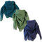 Baumwolltuch Schal Kopftuch Damen Herren Unisex Bandana Halstuch Accessoire Multifunktionstuchviele Atmungsaktiv Gesichtsschutz 100x100 cm(Petrol & Dunkelgrün & Dunkelblau 3er Set)