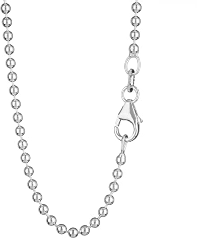 NKlaus 40cm Kugelkette 925 Silber elegante Halskette Breite: 2,2mm Collier 4,4g schwer 2303