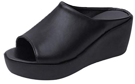 NOAGENJT Ciabatte Estive da Casa Donna Con Zeppa Corda, Pantofole Aperto Toe, Pantofole Sposa Bianche, Slippers in Gomma, Sandalo Estivo
