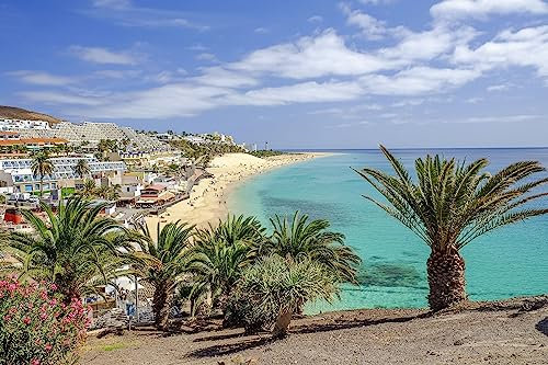 adrium AluVerbund-Bild 110 x 70 cm: Strand des Morro Jable auf der Kanarischen Insel Fuerteventura, Spanien. (89642094)