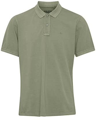 Blend BHEdington polo Herren Poloshirt Polohemd geschwaschene Qualität Polokragen Hochwertiger Baumwoll-Pikee Regular Fit, Größe:XL, Farbe:Oil Green (170115)