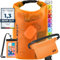 Nordlight wasserdichte Tasche 3er Set (Orange) - Dry Bag 20l + wasserdichte Handyhülle + wasserdichte Hüfttasche | IPX8 Schutz | Mit Verstellbaren Gurten Für Strand, Stand Up Paddling