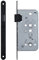 ToniTec Einsteckschloss Bad Kl.3 schwarz WC Türschloss Stulp 235 x 20 mm Dornmaß 55 mm Einsteckschloss WC DIN links