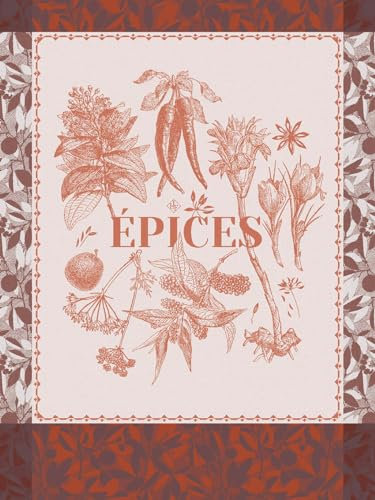Le Jacquard Français 28549 Geschirrtuch Épices et Aromates Piment 80X60 cm Baumwolle