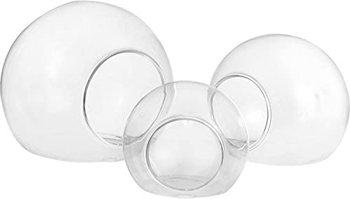 3pcs jardinière en Verre Suspendue Ronde air Plante Terrarium conteneur Fleur jardinière hydroponique Plantes vases pour succulente, Tillandsia, bougeoir