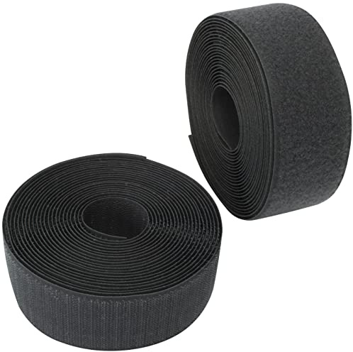 AERZETIX - C65994 - Klettband/-rolle 40 mm 5 meter - organizer/kabelbinder - band für kleidersäcke - aus polyamid und polyester - farbe: dunkelgrau