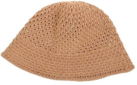 TOPPERFUN Handgewebte Faltbare Mütze Schirmmütze Strohhut Gehäkelter Fischerhut Floppy-sonnenhut Aus Stroh Damen Hüte Sommer-strandhut Eimerhüte Sommerhut Fräulein Dünn Aussehen Baumwolle