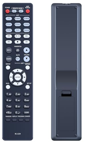 GOUYESHO Télécommande de Rechange RC-1234 pour Lecteur CD Denon DCD-600 DCD600 PMA-600NE PMA600NE pour télécommande Denon