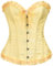 SZIVYSHI Corset Tops for Women, Bustier Shapewear Lingerie, Lace Waist Push Up Bodysuit Yellow Iris, Size M