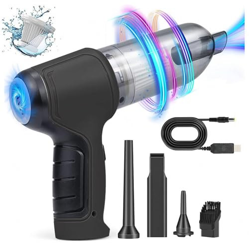 MELLYD Aspirateur De Table sans Fil, Longue DuréE De Vie De La Batterie Aspirateur Main Multifonction Aspirateur Pc, pour Le DéPoussiéRage des Voitures,Black