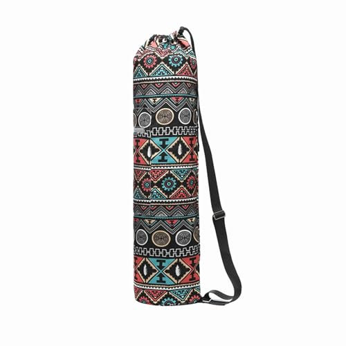 Hixingo Yogamatten-Taschen Yogatasche Große Kapazität Tragetasche Sporttasche mit Verstellbarer Seitentasche und Schultergurt für Pilates Matten & Yoga Zubehör Damen Sport Gym (Böhmen,16x75cm)