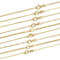 hoplo holzenplotz Edle feine dünne filigrane Goldkette massiv 333-8 Karat Gold Halskette, Länge der Kette:40 cm Halskette, Kettenart Auswahl:Ankerkette rund 0.8 mm