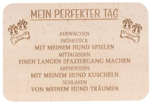 Spruchreif · Frühstücksbrettchen Hund · Brotzeitbrett mit Gravur · Geschenke für Hundebesitzer · Geschenk Herrchen Frauchen