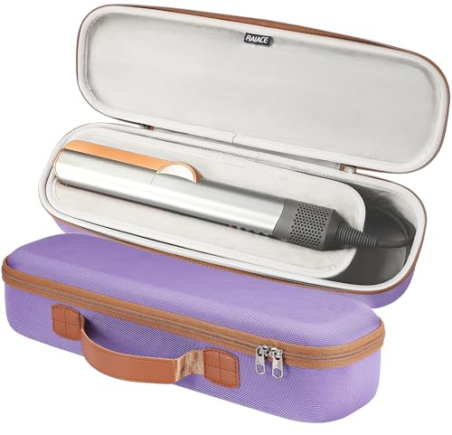 RAIACE Hartschalen-Aufbewahrungskoffer, kompatibel mit Dyson Airstrait Glätteisen, Reise-Tragetasche. (nur Fall) - Lila