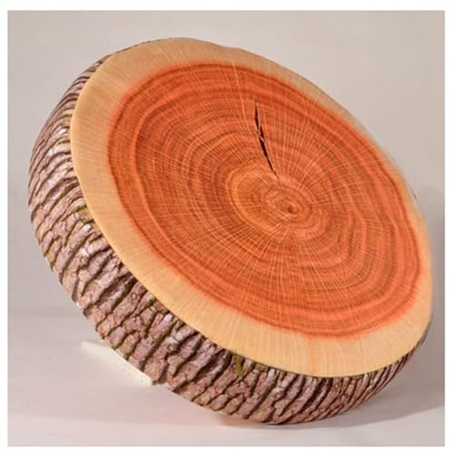 1er Set bequemes Sitzkissen Baumscheibe in Holz Optik - rundes Bodenkissen auch für Kinder - Stuhlkissen für Stuhl, Garten, Bank - Sitzpolster Sitzauflage mit waschbarem Bezug (Color : #1, Size : Di
