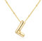 VCCKNB JEWELRY Initialen-Halsketten für Frauen und Mädchen, 14 Karat vergoldet, Buchstaben-Anhänger-Halskette von A-Z, Monogramm-Halsketten, Alphabet-Anfangsschmuck, zierliche, trendige (Gold-L)