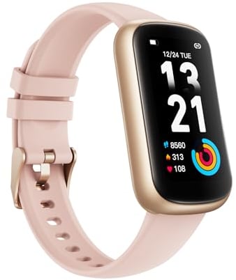 BOALZETD Smartwatch Donna, 1,47'' Orologio Fitness con Cardiofrequenzimetro/SpO2/Sonno/Pressione, Contapassi Activity Tracker, Notifiche/Impermeabile 3ATM Sportivo Bracciale per Android iOS, Rosa