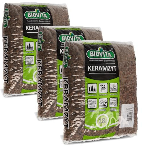 Pullmer Blähton für pflanzen 54l, 8-16 mm, Tongranulat zur Drainage,Hydrokultursubstrat, Granulat