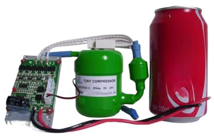 HSIFSKK Ultra-Kleiner ST19DC Mikro-Mini-Kompressor DC12V24V48V DC Klimaanlage Wasserkühler Kühlleistung 400W(12V MT27DC12H)