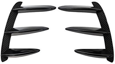 DZSQOMHGD Kühler Kühlergrill Für Mercedes Für Benz W176 A200 A250 A260 A45 Automuster Heckstoßstange Splitter Spoiler Sport Kühlergrill(1Pair Black)