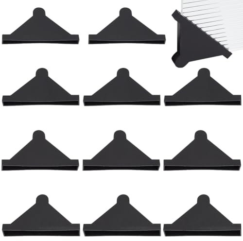 BENECREAT 48 Stück 4 Größen Eckenschutz Aus Kunststoff, Schwarze Eckstoßstangen Mit Dreieckskante Glas Eckenschutz Zum Schutz von Keramikglasspiegeln Und Metallblechen