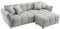 Riess Ambiente Modernes XXL Sofa Cloud - 260cm - grau Bouclé - Bigsofa Federkern inkl. Kissen