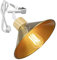 FSLiving Verstellbare Klemmlampe mit E27-Fassung,1 Packung Leselampe mit 1,8 m Kabel, Dimmbar Nachttischlampe,Schreibtischlampe für Büro Heimgebrauch - 26 * 10CM Gold Lampenschirm- TD0603M