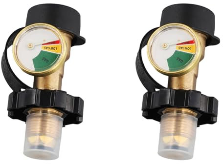 rieder 2X High Low Gas Pressure Gauge Level Indicator Pol Propane Lpg Bottle Cylinde Outdoor Gas Tank Adapter
