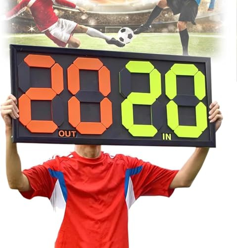 Basketball-Anzeigetafel Wechseltafel for Fußballspieler mit 4-stelliger Anzeige auf beiden Seiten for Wechseln der Spieler und zur Anzeige der Verlängerung in jedem Mannschaftssport Spielanzeigetafel