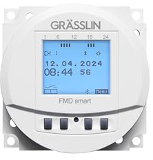 Grässlin 43.60.0001.1 FMD smart Zeitschaltmodul digital Astro Bluetooth App | Einbau, Bluetooth/App-Programmierung, 1 Kanal, Wochen-/Jahres-/Astroprogramm, Impuls/Zyklus, LED 400 W, 8 Jahre Gangreserve