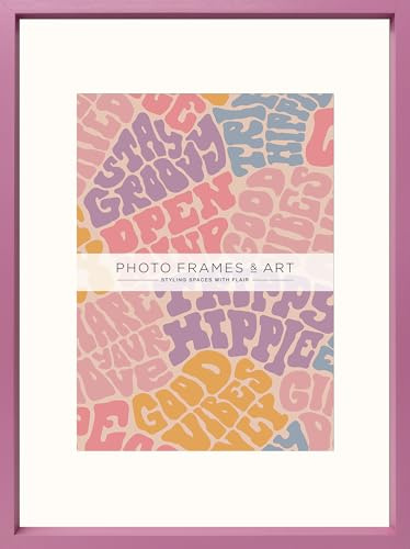 pf+a REAL GLASS Pink A3 With Mount For A4 Picture Photo Frame Wall Display