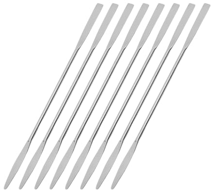 8 Pièces Spatule en acier inoxydable pour laboratoire, 15cm spatule à double extrémité, Micro Cuillères à échantillon, Cuillère de Laboratoire en acier inoxydable, Spatules de Laboratoire