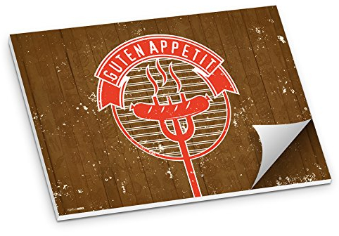 50x itenga Tischset BBQ rustikal DINA3 Papier Unterlage Platzset z.B. für Balkon Terasse Garten Grillparty rot braun
