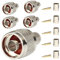5 connettori di tipo N maschio sfilettato su spina coassiale, connettore per LMR400 RG8 Belden 9913, 50 Ohm, a bassa perdita RF, cavo coassiale.