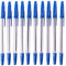 SIDCO Kugelschreiber 10 x Schreiber Kuli blau + Schutzkappe blaue Schreibstift Mine