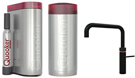 Fusion Square Quooker Reservoirs Combi und Cube Sofort-Kochend-Wasserhahn (schwarz)
