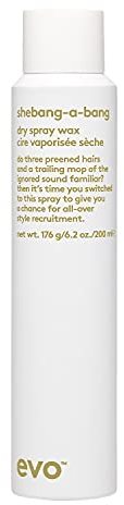 Evo shebang-a-bang dry spray wax 200ml I feines Styling-Spray für alle Haartypen I für mehr Halt, Glanz und Schimmer I vegan, ohne Sulfate