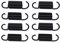 Yoogu 6,4 cm (2 1/2 Zoll) (8 Stück) Gesamtlänge Feder Möbel Ersatz Verlängerung Spannfedern Teil für Liegestuhl Sofa Ausziehbett Schwarz (12 Drehungen)