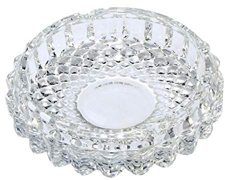 Uotyle Crystal Glass Smoking Ashtray - European Living Room Office Bar Indoor Restaurant Decoration Cigar Ashtray - Men's Gift