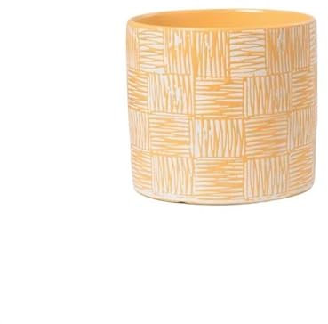 Zhaoj24-05 Pots de Plantes Grand Pot de Fleur en céramique Simple, Maison Salon intérieur, Luxe créatif de Plantation de Plantes Vertes en Pot Décorative Pots de Fleurs(Orange,Grand)