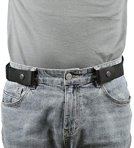 Gürtel ohne Schnalle Herren, Elastischer Gürtel Unsichtbare Dehnbarer Justierbar Stretchgürtel Schnallenfreier 3.51 Breit für Jeans Hosen