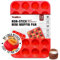 Walfos Mini moule à muffins en silicone, 24 tasses, mini moules à cupcakes, sans BPA et passe au lave-vaisselle, moule en silicone antiadhésif, idéal pour la fabrication de muffins, gâteaux, pains