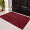 The Rug House Hardwearing Washable Gel Rubber Backed Front Door Entrance Mat Red Durable Absorbent Non Slip Dirt Trapper Hallway Kitchen Utility Doormat Hygienic 40cm x 60cm