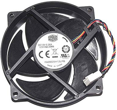 CPU Cooler Fan for 9cm FA09025H12LPB 12V 0.36A, Temperature controlled silent fan FA09025H12LPB 9025 4PIN