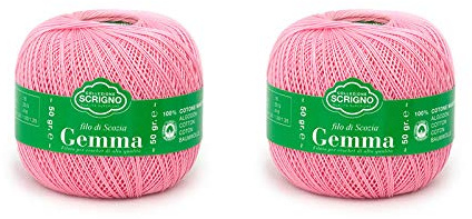 Numero 2 gomitoli GEMMA 16, 100% Cotone Filo di Scozia - gr.50 = mt.416