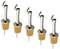 5x korken Flaschenausgießer dispenser ölportionierer flaschenaufsatz tropffrei für flaschen schnaps spirituosen Wein shots einschenker ausgießer, Wood